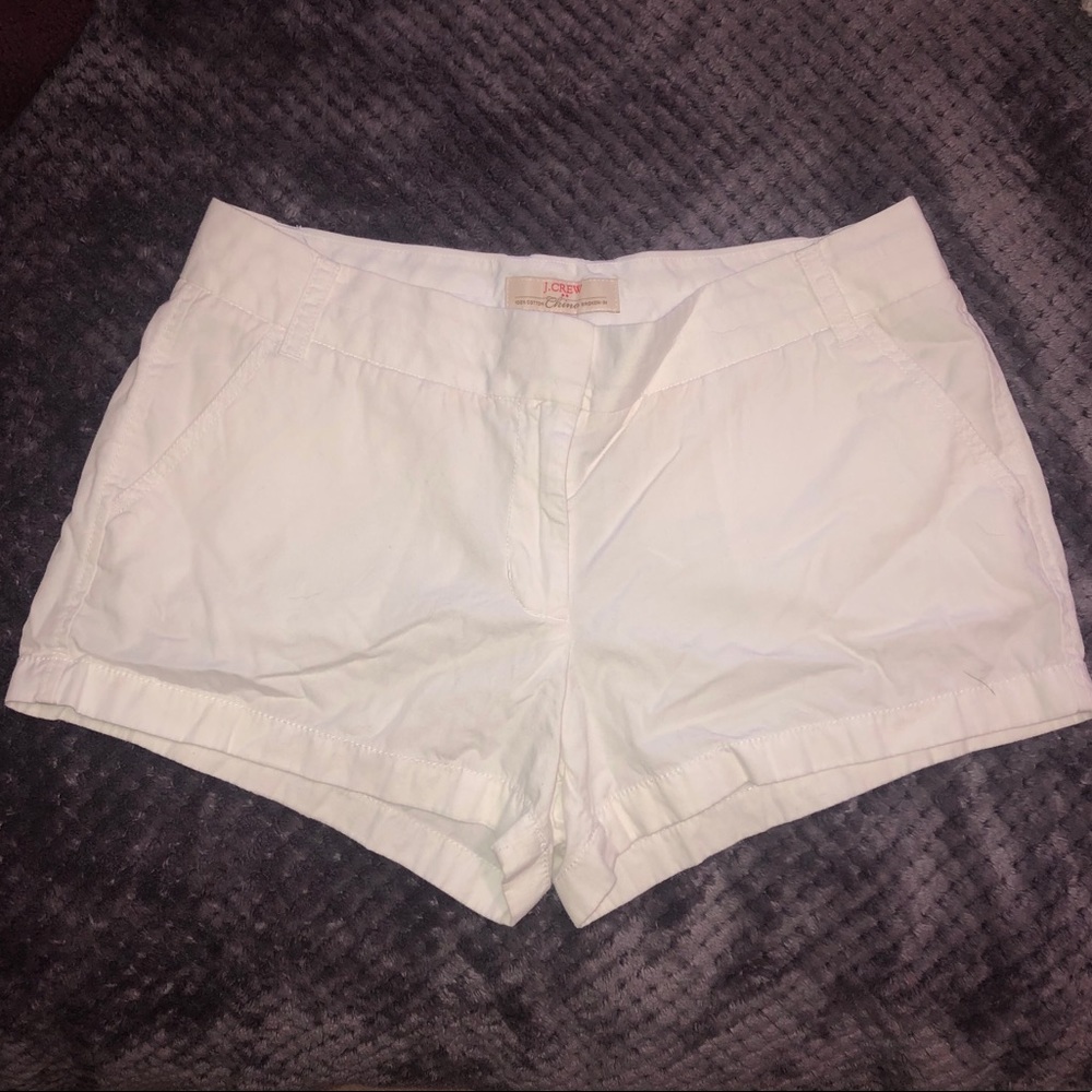 J. Crew 100% Cotton White Chino Shorts